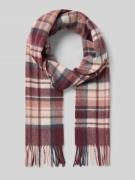 Barbour Schal mit Fransen aus Woll-Kaschmir-Mix in Bordeaux, Größe 1