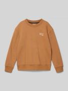 Garcia Regular Fit Sweatshirt mit Logo-Print in Cognac, Größe 164