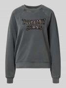 Tommy Jeans Boxy Fit Sweatshirt aus reiner Baumwolle in Black, Größe L