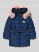 s.Oliver RED LABEL Regular Fit Steppjacke mit Ziergürtel in Marine, Gr...