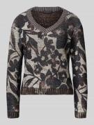 Betty Barclay Strickpullover mit gerippten Abschlüssen in Dunkelbraun,...