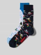 Happy Socks Socken mit Label-Print im 2er-Pack in Weiss, Größe 41-46