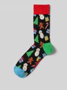 Happy Socks Socken mit Label-Print in Black, Größe 41-46