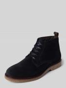 Marc O'Polo Schnürschuhe aus Veloursleder in Marine, Größe 40