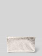 Abro Clutch mit Druckknopfverschluss in Metallic Beige, Größe 1