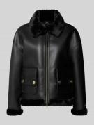 ARMANI EXCHANGE Jacke in Leder-Optik mit Zweiwege-Reißverschluss in Bl...