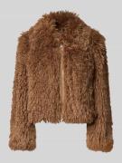 STAND STUDIO Jacke aus Teddyfell mit Reißverschluss in Hellbraun, Größ...