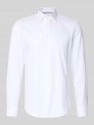Jake*s Slim Fit Business-Hemd aus reiner Baumwolle in Weiss, Größe 37/...