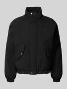 Lacoste Regular Fit Bomberjacke mit Stehkragen in Black, Größe 54