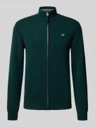Gant Strickjacke mit Reißverschluss in Dunkelgruen, Größe L