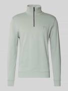 BOSS Orange Regular Fit Sweatshirt aus reiner Baumwolle in Mint, Größe...