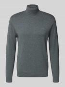 Tom Tailor Regular Fit Rollkragenpullover aus reiner Baumwolle in Anth...
