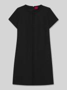 HUGO Regular Fit Etuikleid aus Baumwoll-Bouclé Modell 'KIFARA' in Blac...