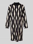 B.Young Knielanges Strickkleid mit Stehkragen Modell 'Otari' in Black,...