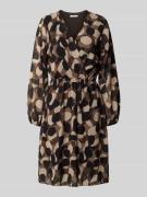 ZABAIONE Kleid aus Viskose-Mix mit V-Ausschnitt Modell 'Yasmin' in Mit...