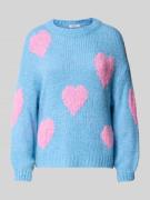 ZABAIONE Strickpullover mit Rundhalsausschnitt Modell 'Bo44nita' in Bl...