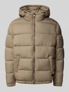MCNEAL Steppjacke mit Kapuze und Eingrifftaschen in Stein, Größe L