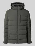 bugatti Steppjacke mit Kapuze und Reißverschlusstaschen in Graphit, Gr...