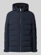 bugatti Steppjacke mit Kapuze und Reißverschlusstaschen in Marine, Grö...