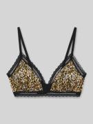 HUGO BH mit Spitzenbesatz Modell 'TRIANGLE UNIQUE' in Beige, Größe L