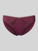 BOSS Slip mit Spitzenbesatz in Bordeaux, Größe L