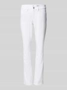 QS Slim Fit Hose in unifarbenem Design in Weiss, Größe 42/32