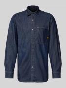 G-Star Raw Freizeithemd mit Knopfleiste in Jeansblau, Größe L