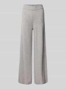 s.Oliver BLACK LABEL Wide Leg Strickhose aus Woll-Kaschmir-Mix in Hell...