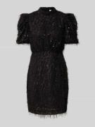 YAS Cocktailkleid mit Stehkragen Modell 'ILZA' in Black, Größe 34