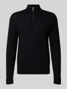 PAUL SMITH Strickpullover mit gerippten Abschlüssen in Black, Größe L