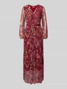 ZABAIONE Maxikleid mit Gürtel Modell 'La44uriaa' in Rosa Melange, Größ...