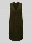 Christian Berg Woman Knielanges Kleid aus Cord mit V-Ausschnitt in Dun...