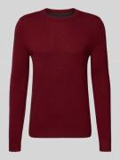 MCNEAL Strickpullover aus Woll-Mix mit Kaschmir-Anteil in Bordeaux Mel...