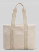 HUGO Shopper mit Label-Riemen in Ecru, Größe 1