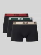 BOSS Slim Fit Trunks aus Baumwoll-Mix im 3er-Pack in Black, Größe XXL