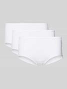 Sloggi Slim Fit Panties mit Logo-Patch im 3er-Pack in Weiss, Größe 38