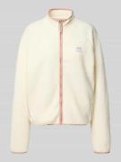 Review Sweatjacke mit Reißverschluss in Offwhite, Größe L