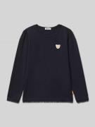 Steiff Regular Fit Longsleeve mit Logo-Stitching in Marine, Größe 104