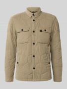 PME Legend Hemdjacke mit Druckknopfleiste in Beige, Größe XL