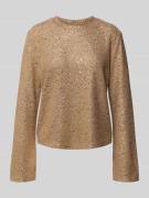 Jake*s Collection Schimmerndes Blusenshirt mit Pailletten in Gold, Grö...