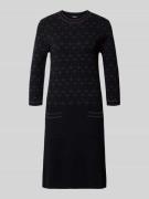 JOOP! Knielanges Strickkleid aus Viskose-Mix mit 3/4-Arm in Mittelbrau...