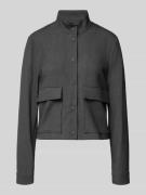 comma Blazer mit Stehkragen in Anthrazit, Größe 38