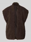 Only Relaxed Fit Weste in Teddyfell-Optik Modell 'NAYA' in Schoko, Grö...