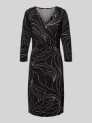 ZABAIONE Knielanges Kleid mit V-Ausschnitt Modell 'Ve44ra' in Black, G...