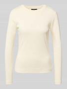Zero Longsleeve mit Rundhalsausschnitt in Offwhite, Größe 42