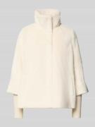 Zero Jacke aus Kunstfell mit Stehkragen in Ecru, Größe 44