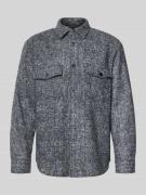 MAERZ Muenchen Hemdjacke mit Seiden-Anteil in Marine, Größe 48