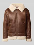 Alpha Industries Jacke mit Reißverschluss in Mittelbraun, Größe M