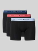 Tommy Hilfiger Slim Fit Trunks aus Baumwoll-Mix im 3er-Pack in Black, ...