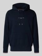 Tommy Hilfiger Regular Fit Hoodie aus Baumwoll-Mix in Marine, Größe L